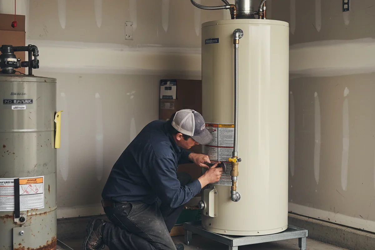 Water heater and shutoff valve replacement in Emeigh
